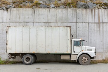 Weathered Delivery Truck by Wall