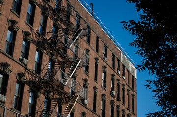 New York City Fire Stairs Detail, Classical Background