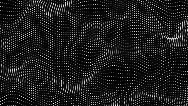 Abstract particle dots wave on background. dot wave background animation.