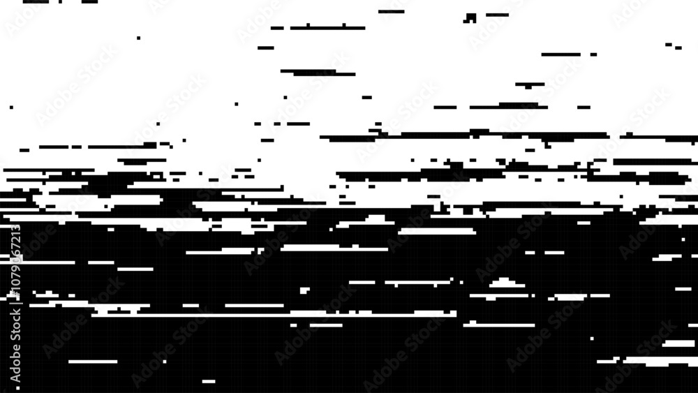 Poster Vector gradient background. Falling pixels. Abstract mosaic.