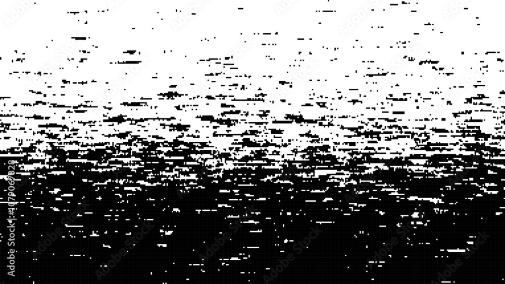 Poster Vector gradient background. Falling pixels. Abstract mosaic.