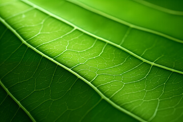 A flowing abstract macro photograph of a green leaf, organic flow, for modern art or nature-inspired backgrounds.