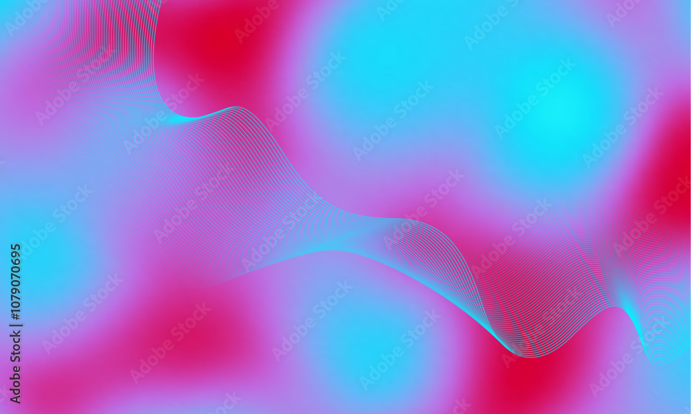 Fototapete vector abstract background with dynamic waves and lines. illustration suitable for design