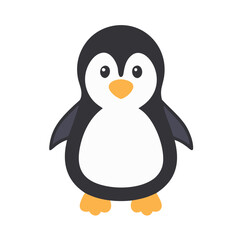 Minimalist icon of a cute penguin, perfect for winter and animal themes.