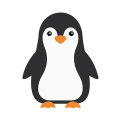 Icon of a smiling penguin, ideal for winter and cold-themed designs.