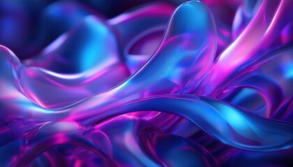 Vibrant Neon Fluid Art: Dynamic Swirls of Electric Blue, Pink, and Purple in Abstract Liquid Form. Perfect for Futuristic Backgrounds, Creative Designs, and Digital Tech Aesthetics