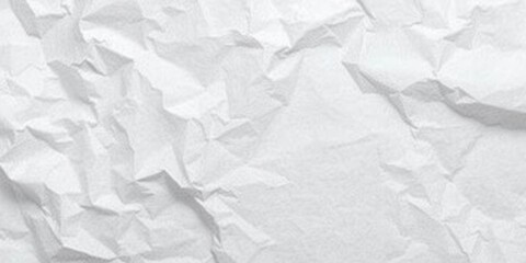 Obraz premium Close up of crumpled white paper texture with shadows, wrinkled, background, close up