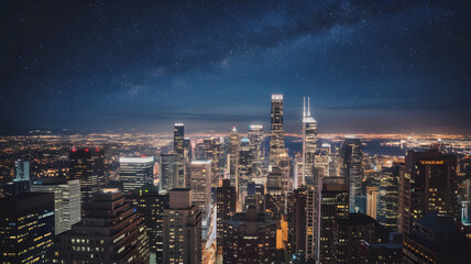 Obraz premium city at night