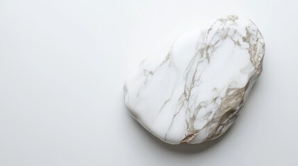 Obraz premium white round vibrant stone on the white background