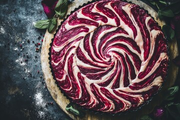 Obraz premium Swirled Berry Tart Delight