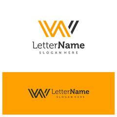 Letter NW logo design vector. Creative Initial NW logo concepts template