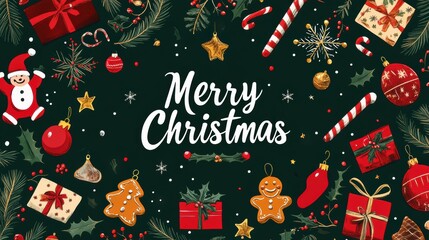 greeting card poster design for holiday Christmas New Year