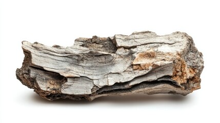 a piece of wood isolated on white