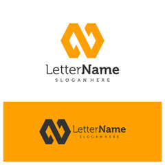 Letter NW logo design vector. Creative Initial NW logo concepts template