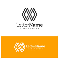 Letter NW logo design vector. Creative Initial NW logo concepts template