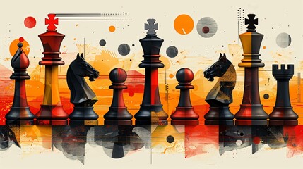 Knight and pawn chess design