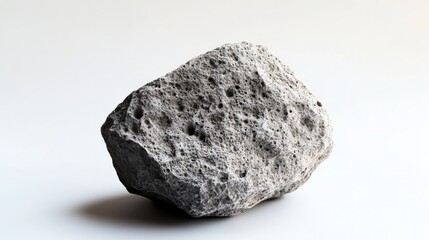 Obraz premium grey natural stone isolated on white