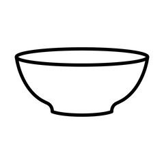 Empty bowl icon. Salad bowl isolated on white background.