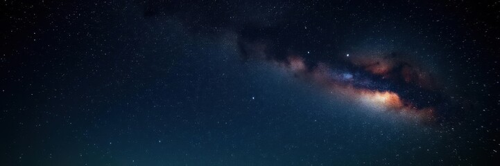 Fototapeta premium Night sky filled with sparkling stars against a dark background, nighttime, peaceful, milky way