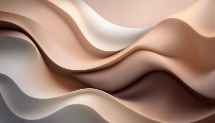 Obraz premium Abstract Flowing Sand Dunes in Soft Pastel Tones. Organic Wavy Texture with Minimalist, Serene Curves. Perfect for Calm, Meditative, or Nature Inspired Backgrounds and Design Concepts