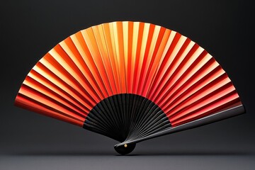 Elegant Red and Black Fan Display