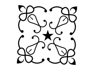 simple hand-drawn decorative ornamental doodle art.
