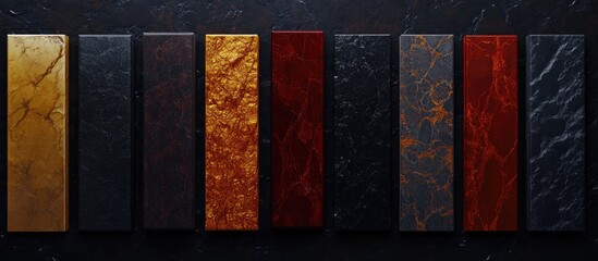 Artificial stone samples showcasing decorative finishes ideal for interior design projects