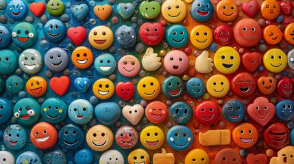 Fototapeta premium Seamless and fun emoji design
