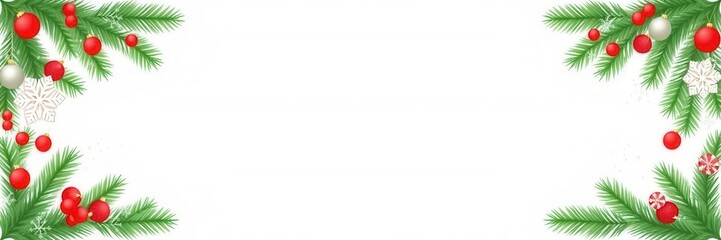 Snowflake border design for Christmas card with elegant snowflakes in vector format, vector, decoration, illustration