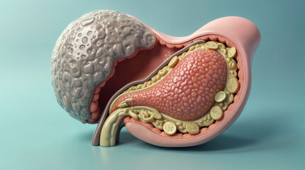 Detailed Organ Model on Soft Background