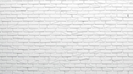 White brick wall background for design projects and photography, modern, surface, white wash