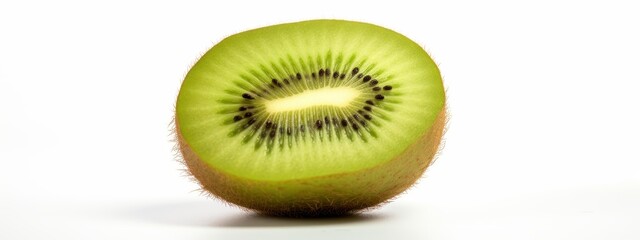 Fototapeta premium beautiful and ripe kiwi on a white background.