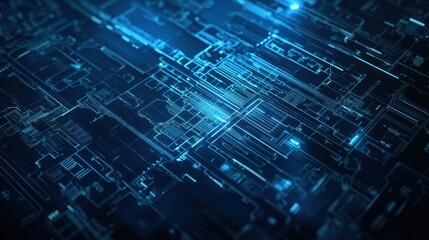 Obraz premium The Digital Circuit Pattern