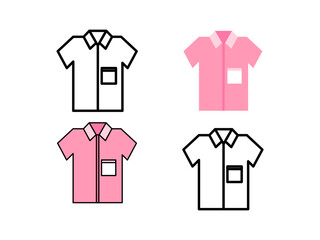 Collection of men's clothing shirts vector icon design