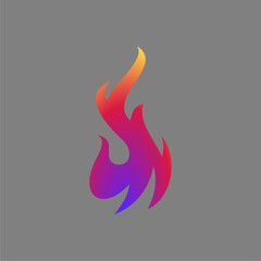 vector logo design fire colorful minimalist