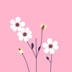 multicolored flowers on a plain background