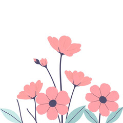 multicolored flowers on a plain background