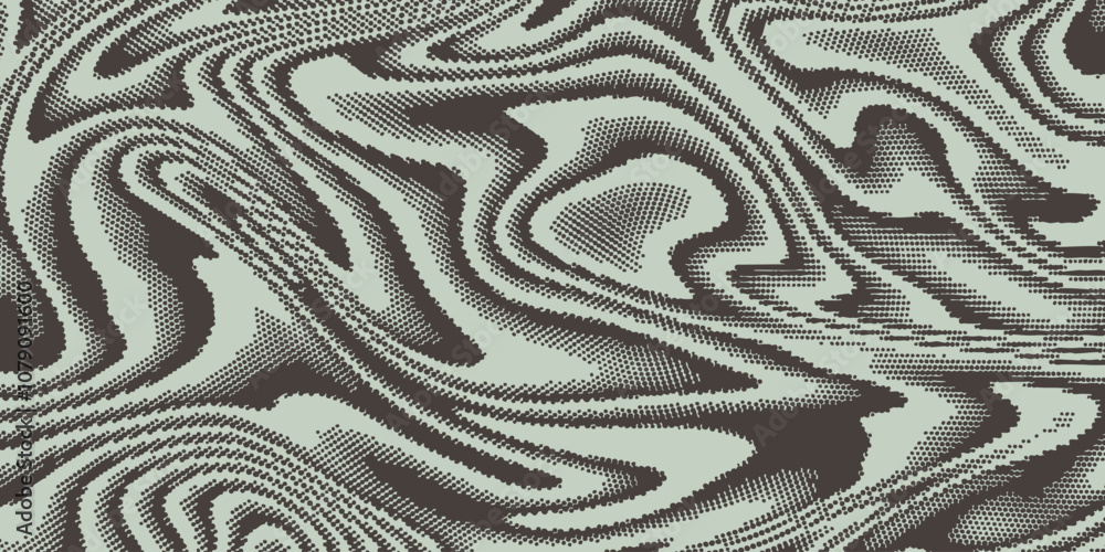 Poster abstract dotted acid pattern. vector geometric halftone liquid texture.
