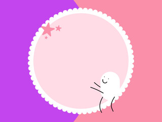 Naklejka premium Abstract cartoon bubble shape with a concept design retro speech text