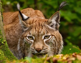 Obraz premium lynx stalking it's prey