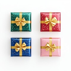 Gift box for holiday closeup view