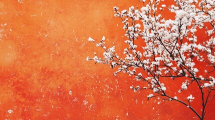 Red Calendar Template Featuring an Orange Background for February 2nd