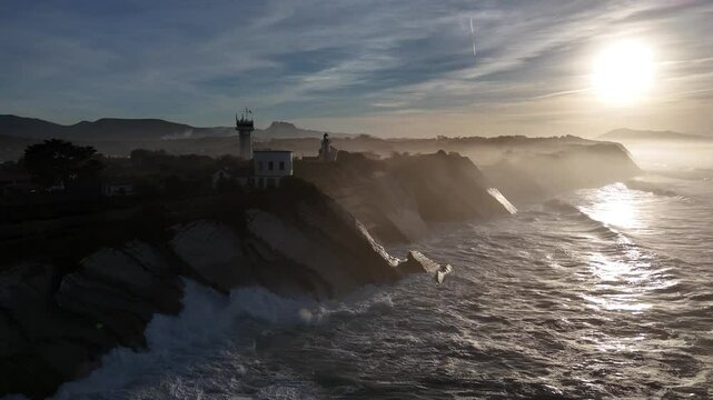 Basque corniche from Hendaia to Zokoa, Basque Country.