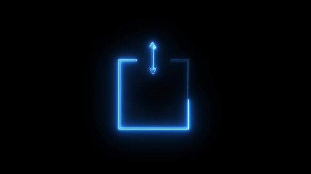 neon up two direction arrow icon animated video