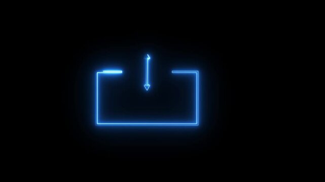 neon up two direction arrow icon animated video