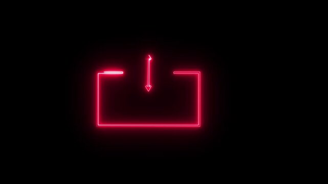 neon up two direction arrow icon animated video