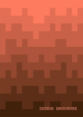 Geometric background with rectangles. Smooth color change. Cover design