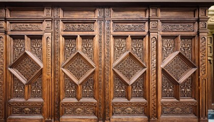 wooden door in a church