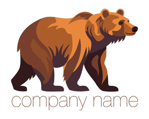 bear grizzly logo creative and original for your business or company logotype vector illustration isolated on white background