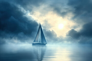 sailing boat on the sea